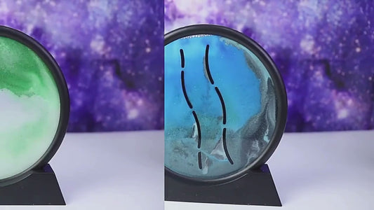 360° Rotating Sand Art, Mesmerizing Landscape Decor & Stress Relief